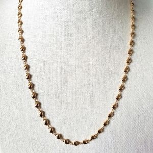 Anne Klein Gold Tone Puffy Oval Link Necklace